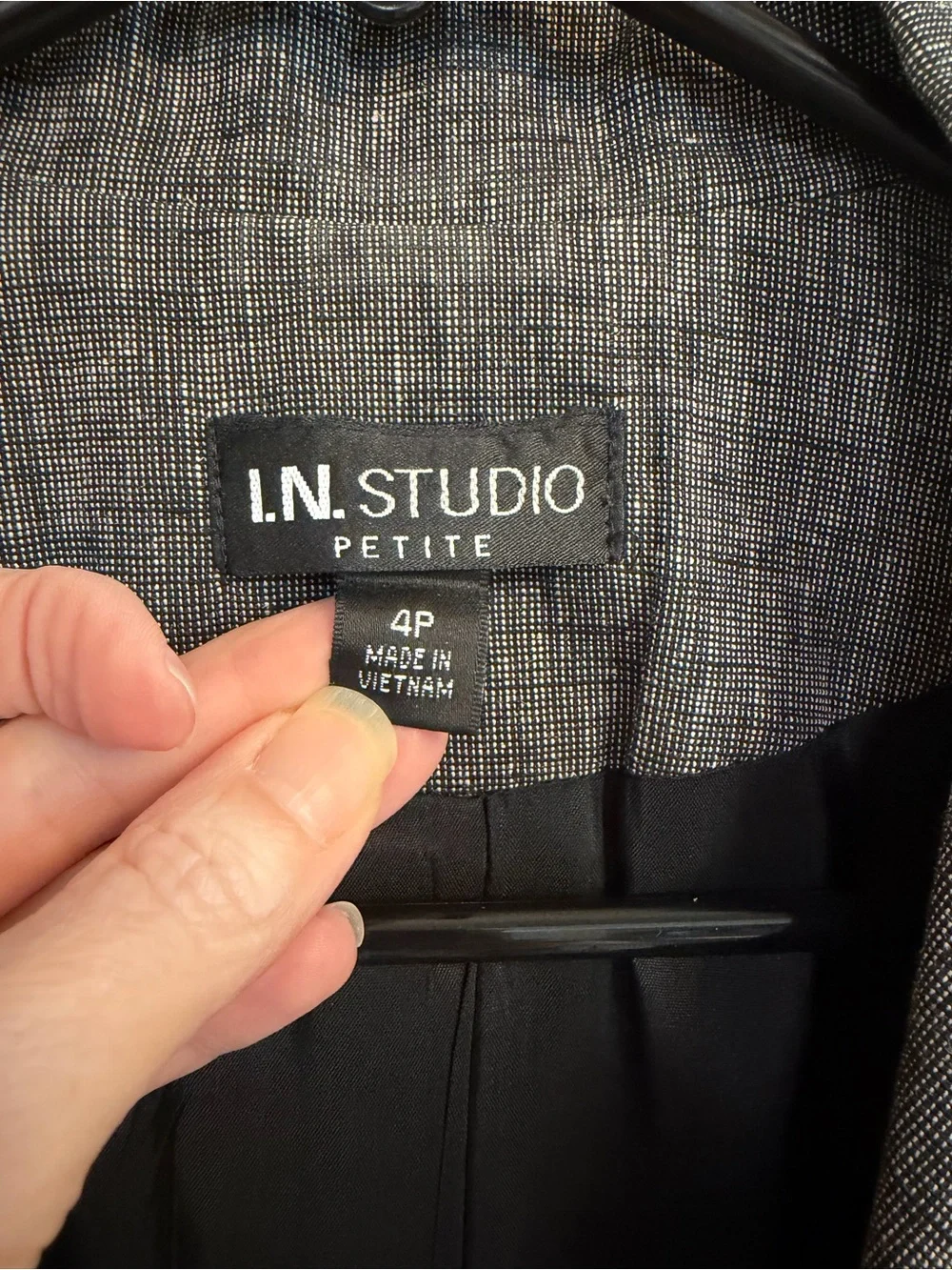 I.N. Studio Gray Notched Lapel Women's Blazer - Picture 6 of 10